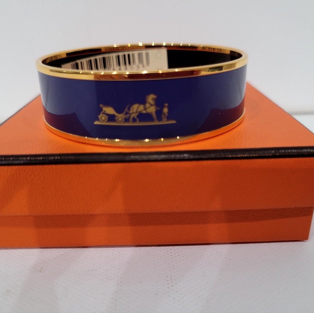 HERMES Bracelet, Caleche Enamel, NEW 62mm - Picture 9 of 9